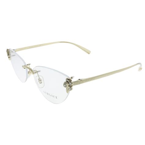 clear versace glasses frames|Versace rimless eyeglasses for women.